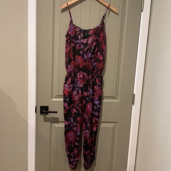 AQUA Floral Jumpsuit S - Picture 3 of 12